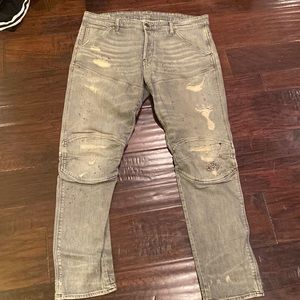 Mens G-star raw grey washed jeans size 38